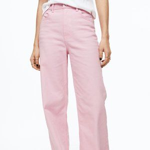 H&M pink straight cargo pants.